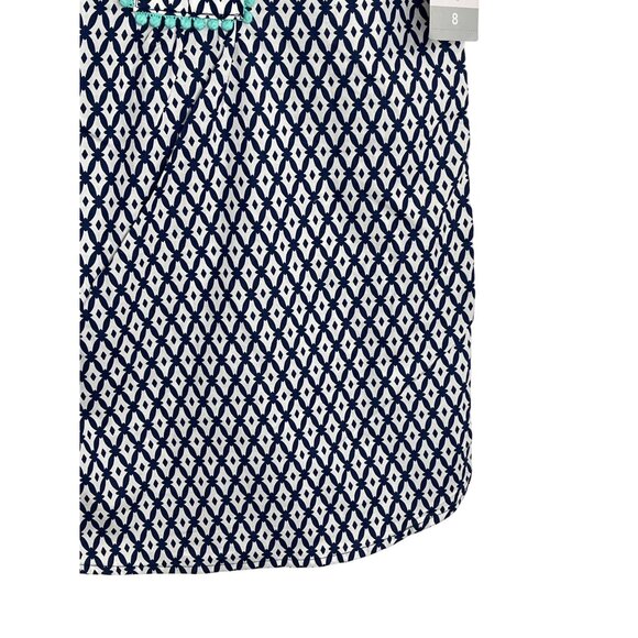 Carters Girls Dress Sundress Size 8 Navy White Cotton Sleeveless NWT - Picture 5 of 13